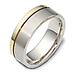 7.50 mm 18K Two Tone Dora Gold Wedding Band thumb 0