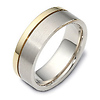 7.50 mm 18K Two Tone Dora Gold Wedding Band