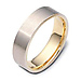 6.00 mm 18K Two Tone Gold Wedding Band thumb 0