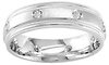 .16ct 14k White Gold Milgrain Diamond Wedding Band