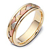 6mm 18K Tri Color Braided Dora Wedding Band thumb 0