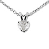 0.25ct Diamond Heart Shape Solitaire Pendant