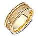 0.15 tcw Triangle 18K Yellow Gold Dora Wedding Band thumb 0