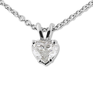 0.40ct Diamond Heart Shape Solitaire Pendant