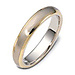 4.50 mm Two Tone 18K Gold Wedding Ring thumb 0