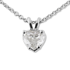 0.50ct Diamond Heart Shape Solitaire Pendant