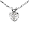 0.50ct Diamond Heart Shape Solitaire Pendant
