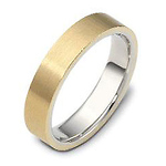 5.00 mm 14K Two Tone Gold Dora Wedding Band