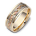 7.00 mm 18K Tri Color Woven Dora Wedding Band thumb 0