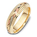 6mm 14K Tri Color Gold Woven Dora Wedding Band thumb 0