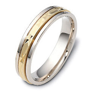 Two Tone 5.00mm 14K Two Tone Gold Wedding Band