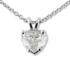 0.75ct Diamond Heart Shape Solitaire Pendant