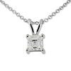 0.25ct Asscher Cut 4 Prong Solitaire Pendant