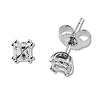 14K 1.00ct Asscher Cut Diamond Stud Earrings