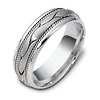 7.00 mm 18K White Gold Woven Dora Wedding Band