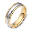 6.00mm Dora 18K Two Tone Gold Wedding Band