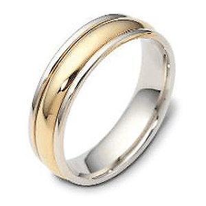 6.00mm Dora 18K Two Tone Gold Wedding Band