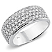 14K White Gold 4 Row Pave Set 1ctw Diamond Band thumb 0