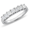 14K 7 Stone 1.00ctw Princess Cut Diamond Ring