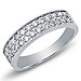 14K White Gold Milgrain 0.50ctw Diamond Pave Ring thumb 0