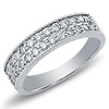 14K White Gold Milgrain 0.50ctw Diamond Pave Ring