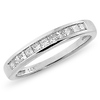 14K White Gold 0.25ctw Princess Cut Channel Set Ring