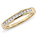 14K Yellow Gold 0.25ctw Princess Cut Channel Set Ring thumb 0