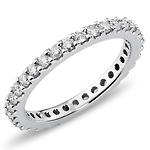 14K White Gold 0.75ctw Prong Set Eternity Ring