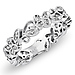 Eternity Floral Diamond Ring in 14K White Gold 0.2ctw thumb 0