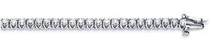 Classic V-Shape Prong Diamond Tennis Bracelet