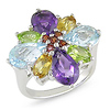 Sterling Silver 7 CT TGW Semi-Precious Fashion Ring