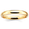 3mm Classic Dome Comfort Fit Yellow Gold Wedding Band