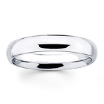 4mm Classic Style Comfort Fit White Gold Wedding Band