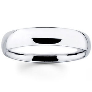 5mm White Gold Comfort Fit Wedding Band