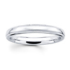 3mm White Gold Comfort Fit Milgrain Wedding Band