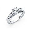 Trellis 14K White Gold CZ Ring