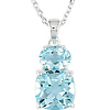 Sterling Silver 6.75 CT TGW Blue Topaz Sky Fashion Pendant