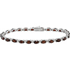 Sterling Silver 5.6 CT TGW Garnet White Topaz Bracelet