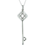 Sterling Silver Key Pendant