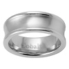 7mm Cobalt Concave Brushed & Polished Wedding Band