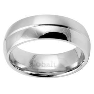 7mm Cobalt Split Polished Wedding Band