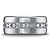 Men's 10mm Comfort-Fit Satin X-Pattern Argentium Silver Band thumb 0
