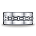 10mm Comfort-Fit T-Pattern Argentium Silver Wedding Band - Men thumb 0