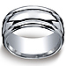 Men's 10mm Comfort-Fit High Polished Round Edge Argentium Silver Band thumb 0