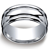 Men's 10mm Comfort-Fit High Polished Round Edge Argentium Silver Band
