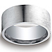 10mm Flat Satin Comfort-Fit Argentium Silver Mens Wedding Band thumb 0