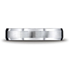 Classic 5mm Satin Beveled Comfort-Fit Argentium Silver Wedding Band