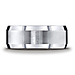 9mm Satin Beveled Comfort-Fit Argentium Silver Men's Wedding Band thumb 0
