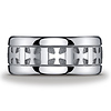 10mm Comfort-Fit Celtic Cross Argentium Silver Ring for Men