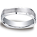 5mm Comfort-Fit Four-Sided Argentium Silver Wedding Band thumb 0